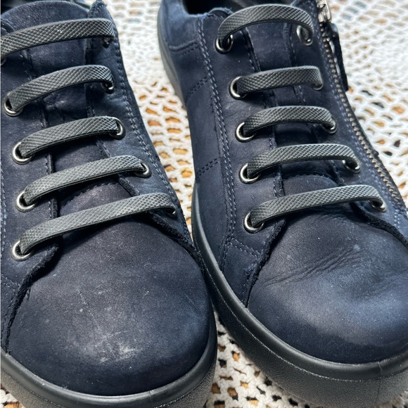 Hotter Chase Casual Shoes Sz 8.5M (dark Blue) Nubuck Leather Side Zip - SKU 725 - Picture 4 of 8